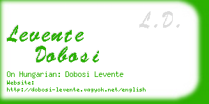 levente dobosi business card